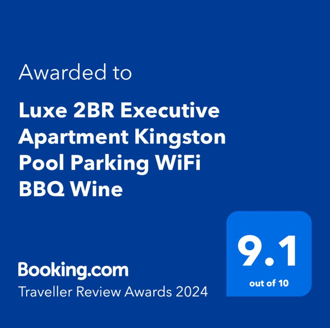 Luxe 2Br Executive Apartment Kingston Pool Parking Wifi Bbq Wine Esterno foto
